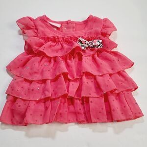 Little Lass Ruffled Baby Girl Dress 12 Months